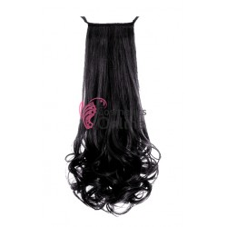 Extensie de par coada usor ondulata cu snur 50 cm Brunet 1711